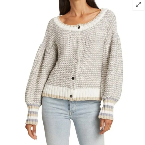 Ramy Brook Sweaters - Ramy Brook Jack Button-Front  Cardigan Size Large